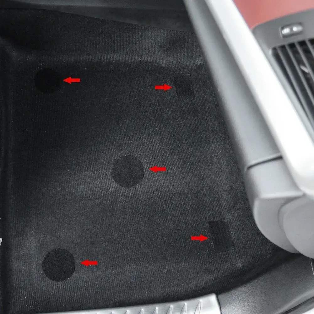 Car Fixed Sticker Mat Fixing Tape Universal Fixing Tools Car Carpet Tape Self Adhesive Fastener Sticker Auto Accessories 5Pcs