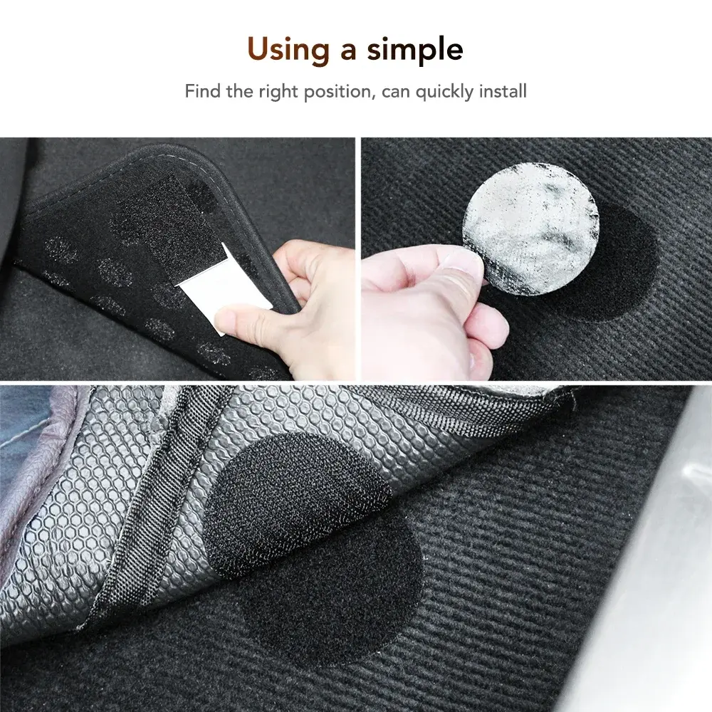 Car Fixed Sticker Mat Fixing Tape Universal Fixing Tools Car Carpet Tape Self Adhesive Fastener Sticker Auto Accessories 5Pcs