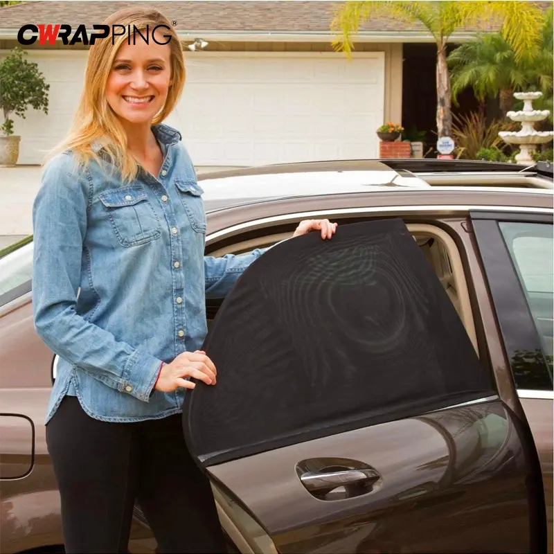 Car Window Screen Door Covers Front Rear Side Window Sunshine Cover Shade Mesh Car Mosquito Net For Baby Child Camping
