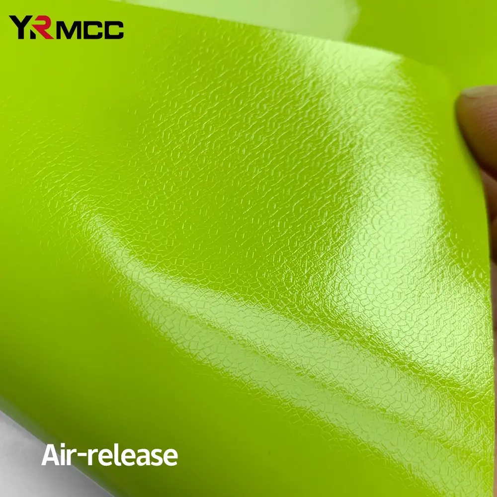 Glossy Car Stickers Vinyl Wrap Waterproof Adhesive Vinyl Wrap Lemon Yellow Foil Car Film Covers for Decals Motorcycle Stickers