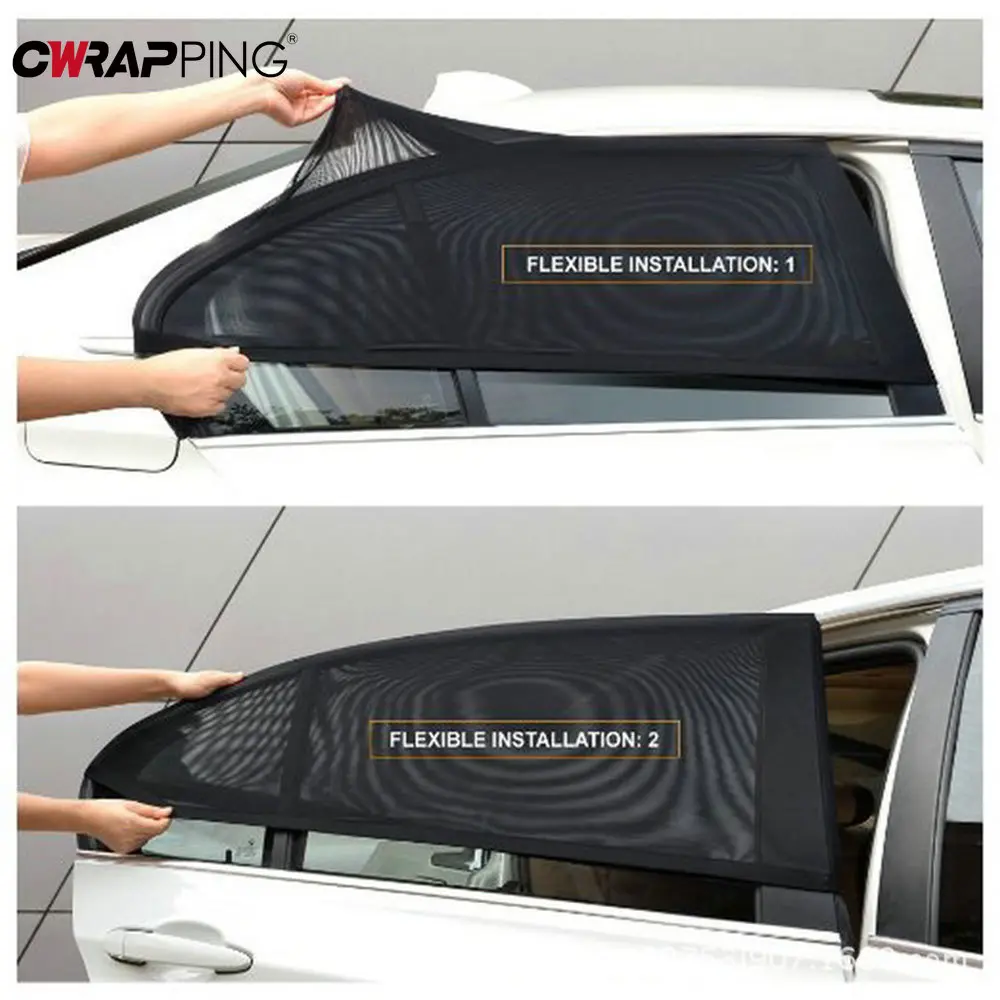 Car Window Screen Door Covers Front Rear Side Window Sunshine Cover Shade Mesh Car Mosquito Net For Baby Child Camping