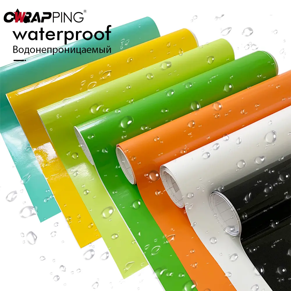 150cm Glossy Car Body Film Waterproof Stickers Motorcycle Color Change Vinyl Film Car Body Protective Decor Wrapping Accessories