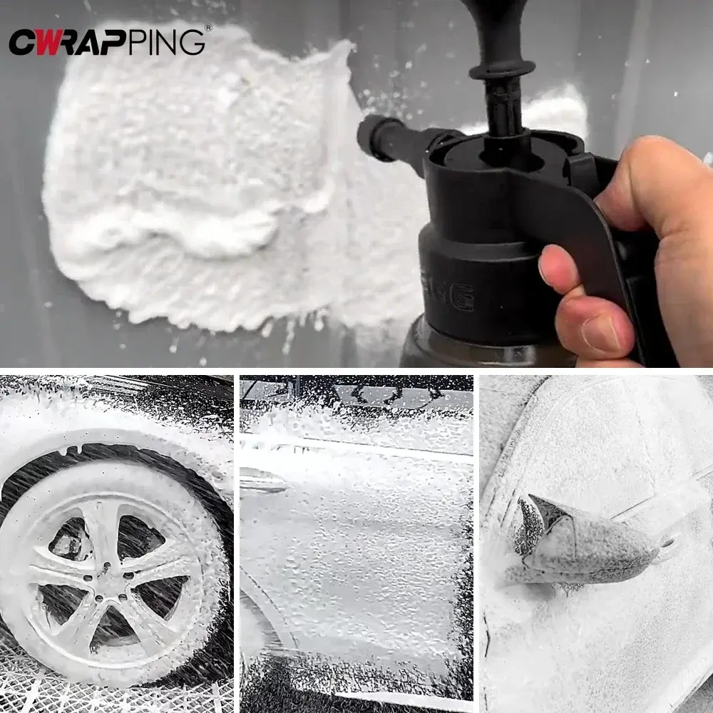 2L Hand Pump Foam Sprayer Car Hand Pneumatic Foam Snow Auto Wash Spray Bottle for Window Glass Cleaning Tools Car Accessories