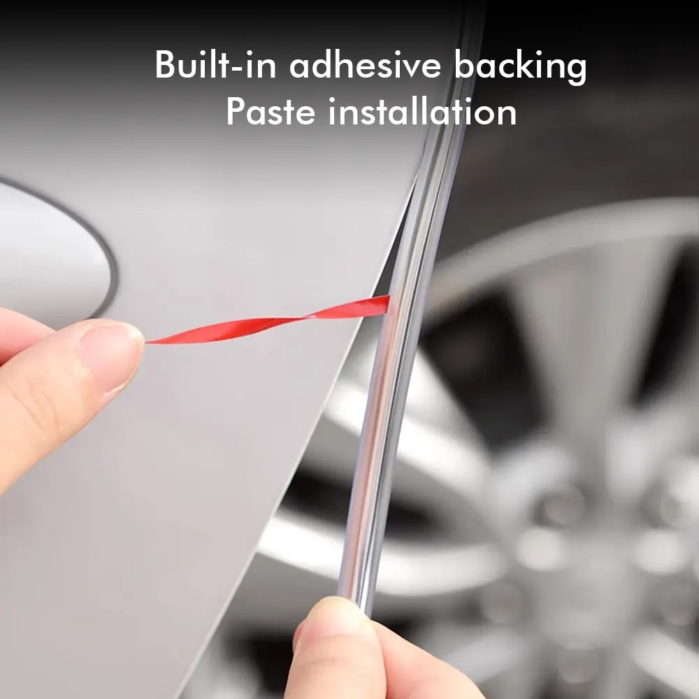 5M Transparent Car Door Edge PVC Scratch Protector Strips Cars Anti-collision Sealing Strip Door Anti-scratch Transparent Strip