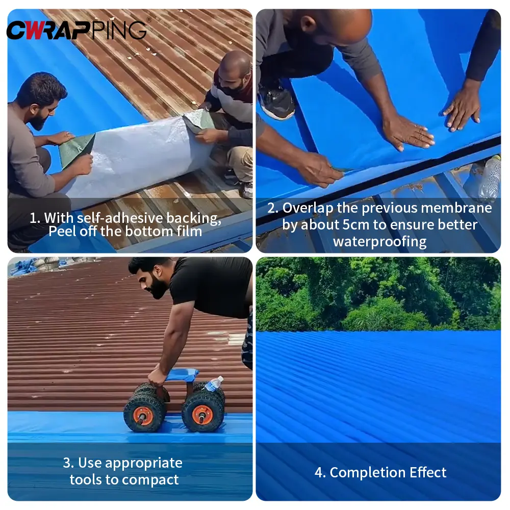 Waterproof Roof Leak Repair Self-adhesive Tape Viscous Sealing Tape Waterproof Crack Resistance Heat Insulation Renovate Tool