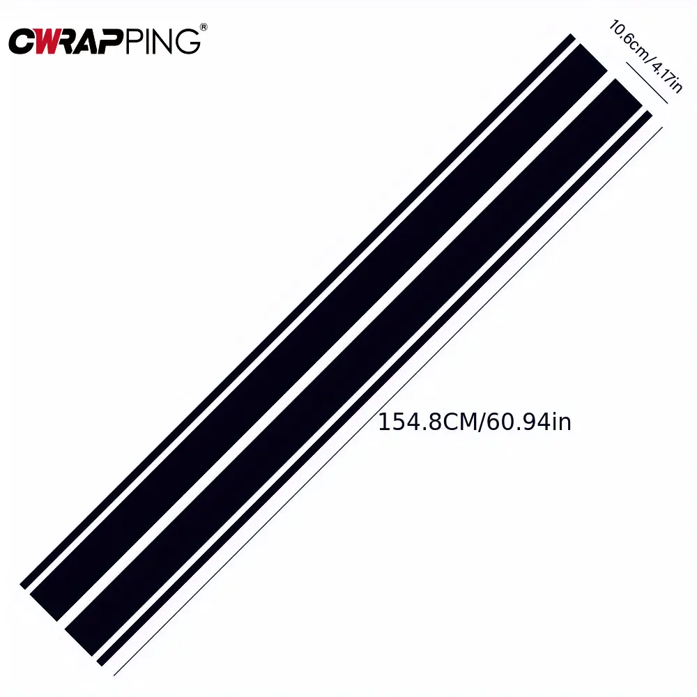 Car Sticker Universal Car Hood Cover Sticker Classic Stripes Graphics Styling DIY Vinyl Wrap Decal for Mercedes Benz Accessories