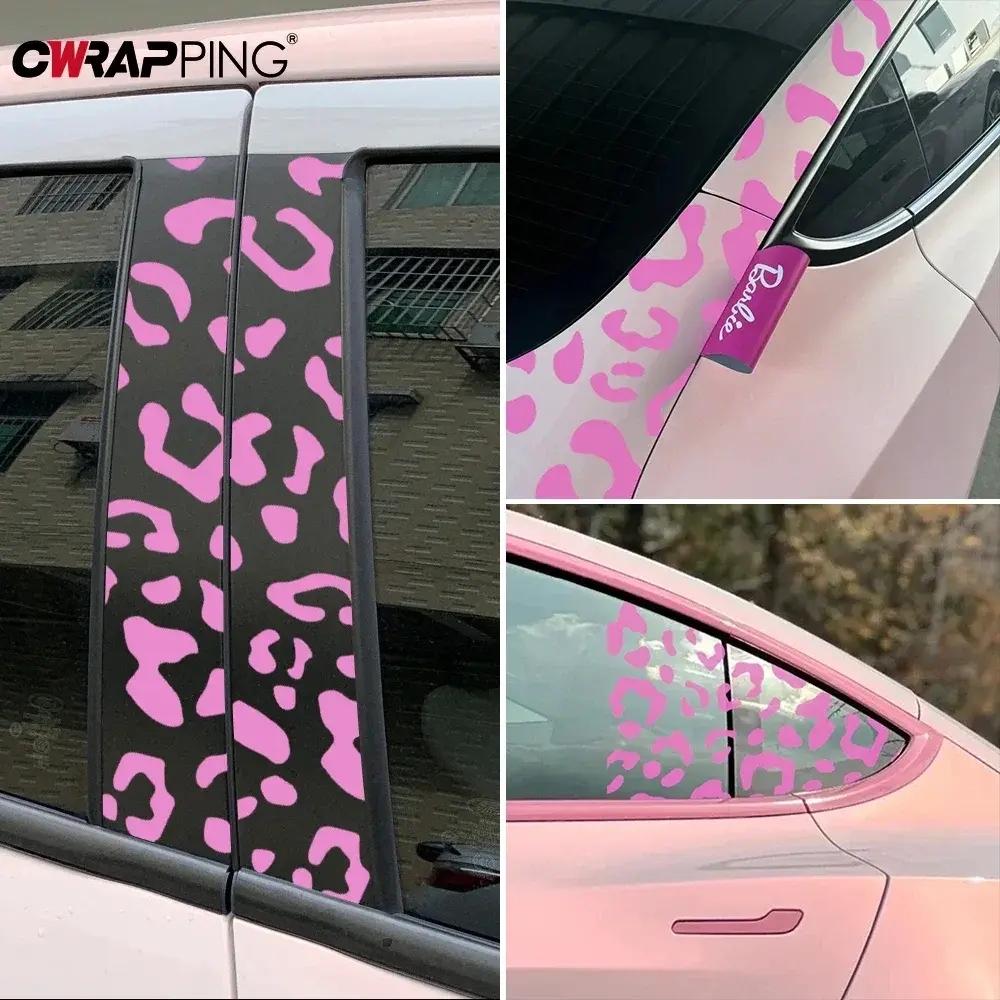 Car Stickers Leopard Print Waterproof Vinyl Decorative Auto Rearview Mirror Motorcycle Decor Sticker for Car Decals Accessories