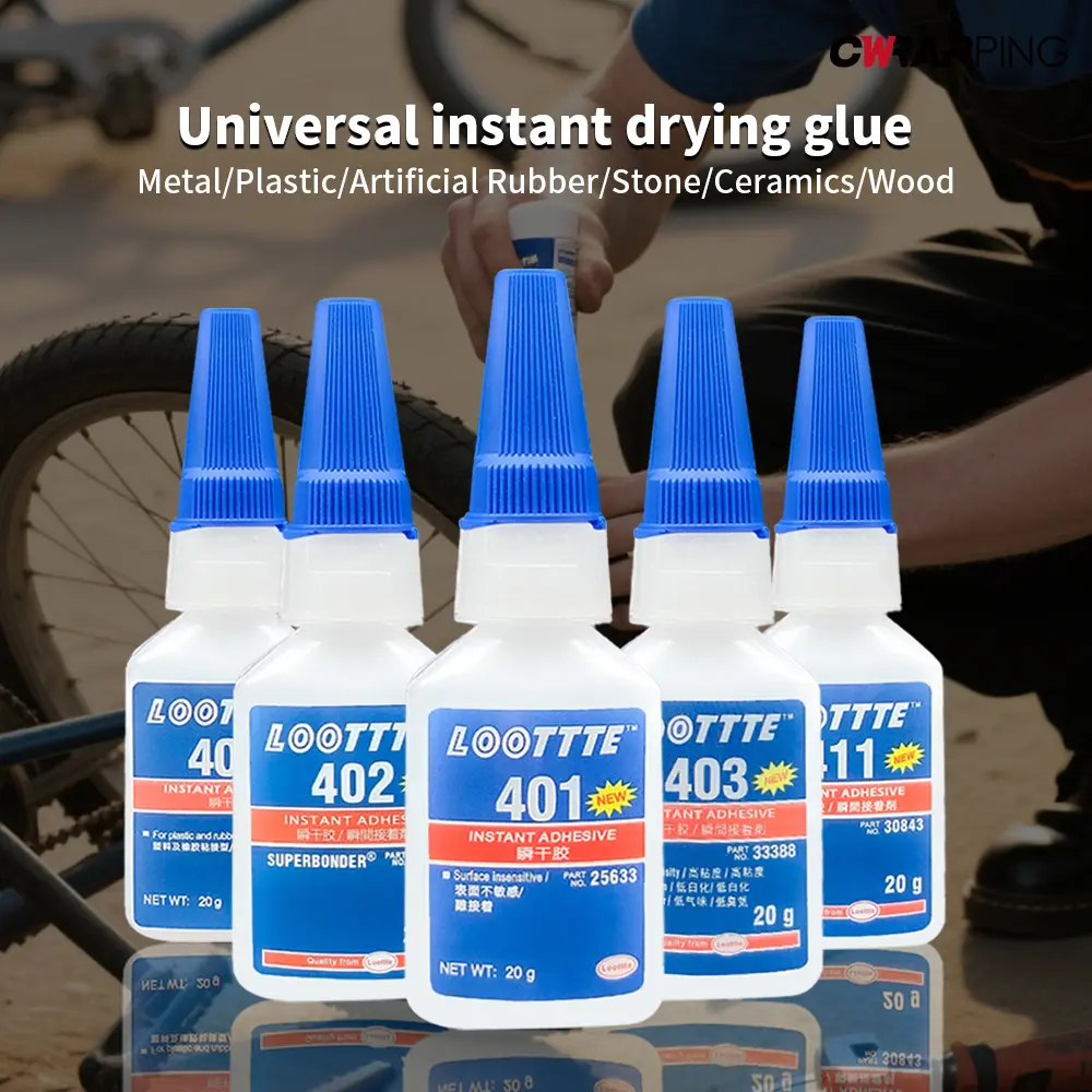 Super Strength Adhesive Instant Dry Cyanoacrylate Adhesive Suitable for Leather Rubber Wood Glass Metal Plastic Fast Repair Tool