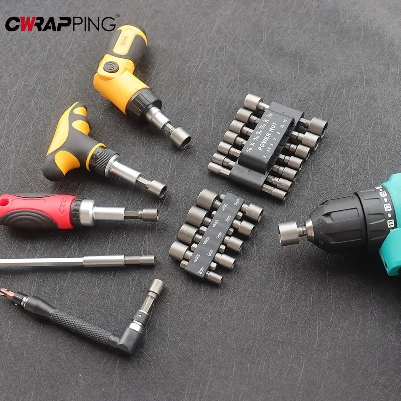 9-14pcs Multifunctional Tools 5mm-13mm Electric Screwdriver Sets Tool Box Wiha Cordless Drills Set of Nozzles Edc Multi Tool Bit