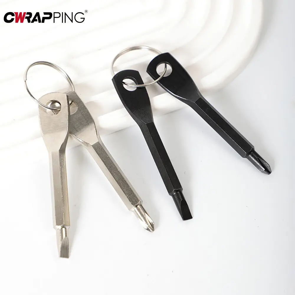 Long style Keychain Screwdriver Set Outdoor Portable EDC Portable Cross Shaped Small Tool for Truck Car Home Emergency Use Tools