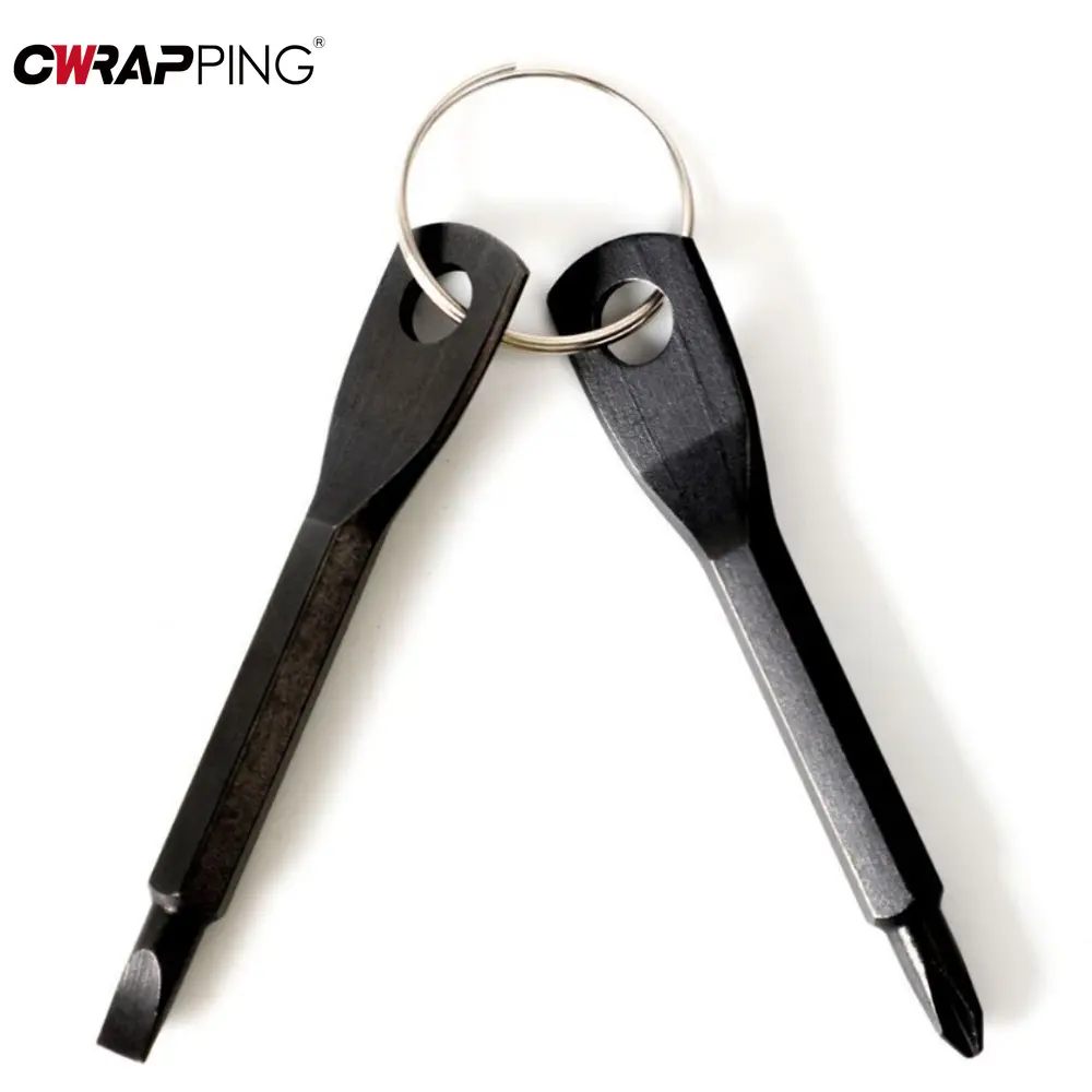 Long style Keychain Screwdriver Set Outdoor Portable EDC Portable Cross Shaped Small Tool for Truck Car Home Emergency Use Tools