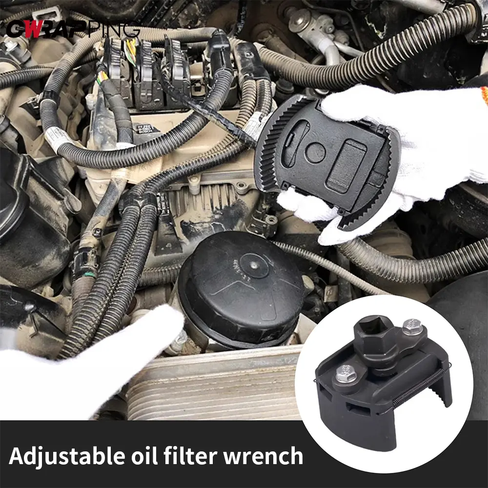 Serrated Design Wrench Car Disassembly Tools Wrench Ratchet Multi-tool Cast Steel Automotive Tools for 60-80mm Oil Filters