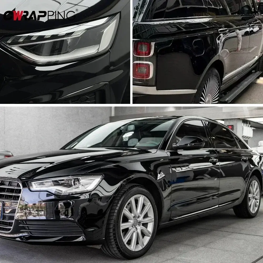 Car Film Glossy Matte Black Sticker PVC Vinyl Wrap Auto Body Decoration Foil DIY Covering Films for Motorcycle Car Accessories