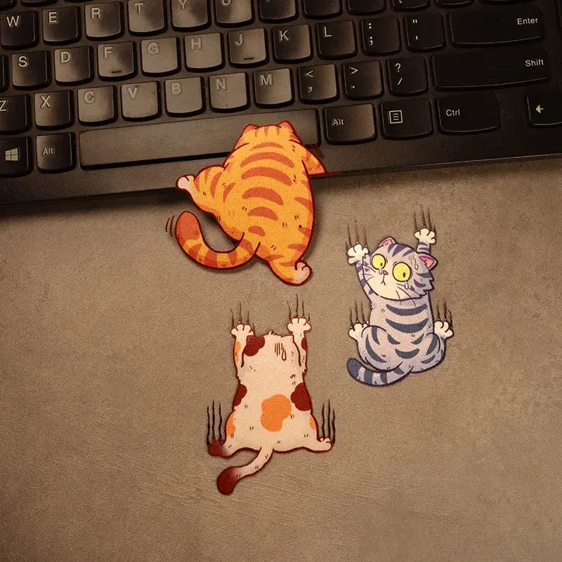3pcs Cute Pet Cat Car Stickers Climbing Cats Animal Styling Stickers Decoration Car Body Creative Decals Decor Car Accessories