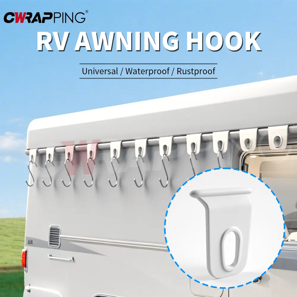 10/5Pcs RV Caravan Camper Accessories Tent Hangers Heavy Duty Awning Hooks for Car Travel Camping Awning Portable Clothes Rack