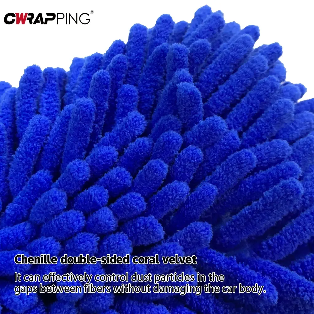 Car Wash Glove Detailing Thickened Double Sided Multifunction Glove Motorcycle Wash Tools Care Sponge Car Cleaning Accessories