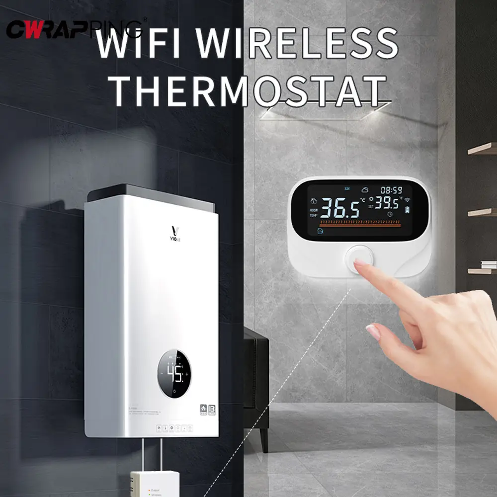 Tuya Smart WiFi Thermostat Child Lock for Water Floor Heating Dual Power Home Bathroom Kitchen Smart Temperature Control System