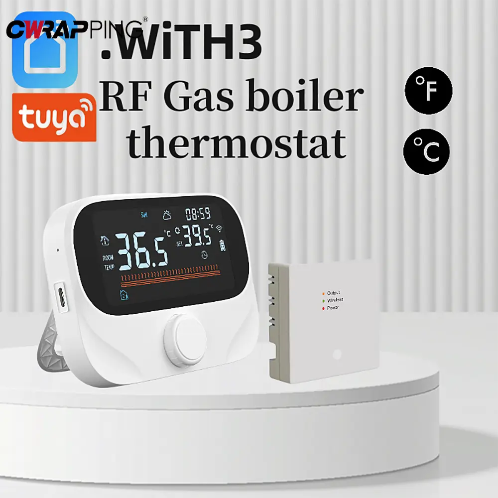 Tuya Smart WiFi Thermostat Child Lock for Water Floor Heating Dual Power Home Bathroom Kitchen Smart Temperature Control System