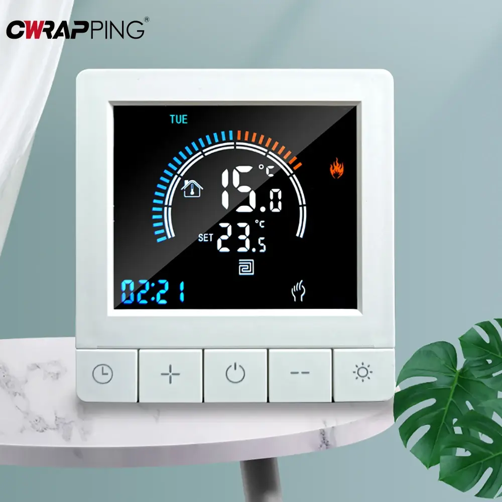 Smart WiFi Thermostat with Battery Backup Child Lock for Floor Heating AC Home Kitchen Office Temperature Accessory Control Tool