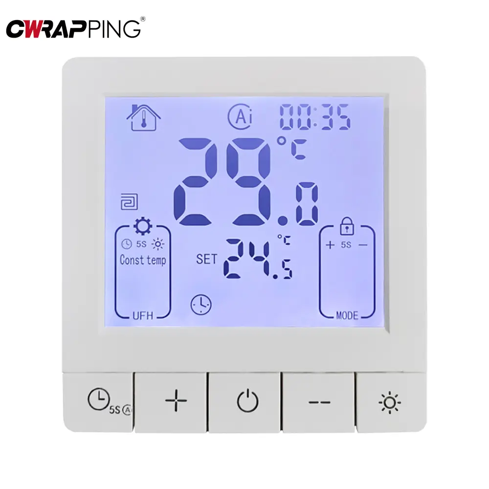 Smart WiFi Thermostat with Child Lock Backlight for Air Conditioning Water Floor Heating Home Office Intelligent Accessories