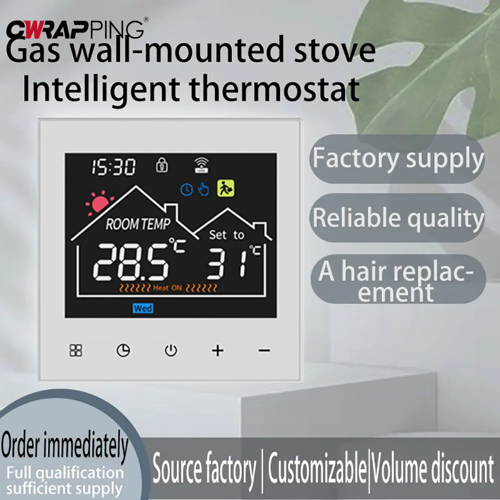 Smart WiFi Thermostat with Backlight Child Lock for Water Floor Heating Dual Power Home Office Intelligent Temp Control System