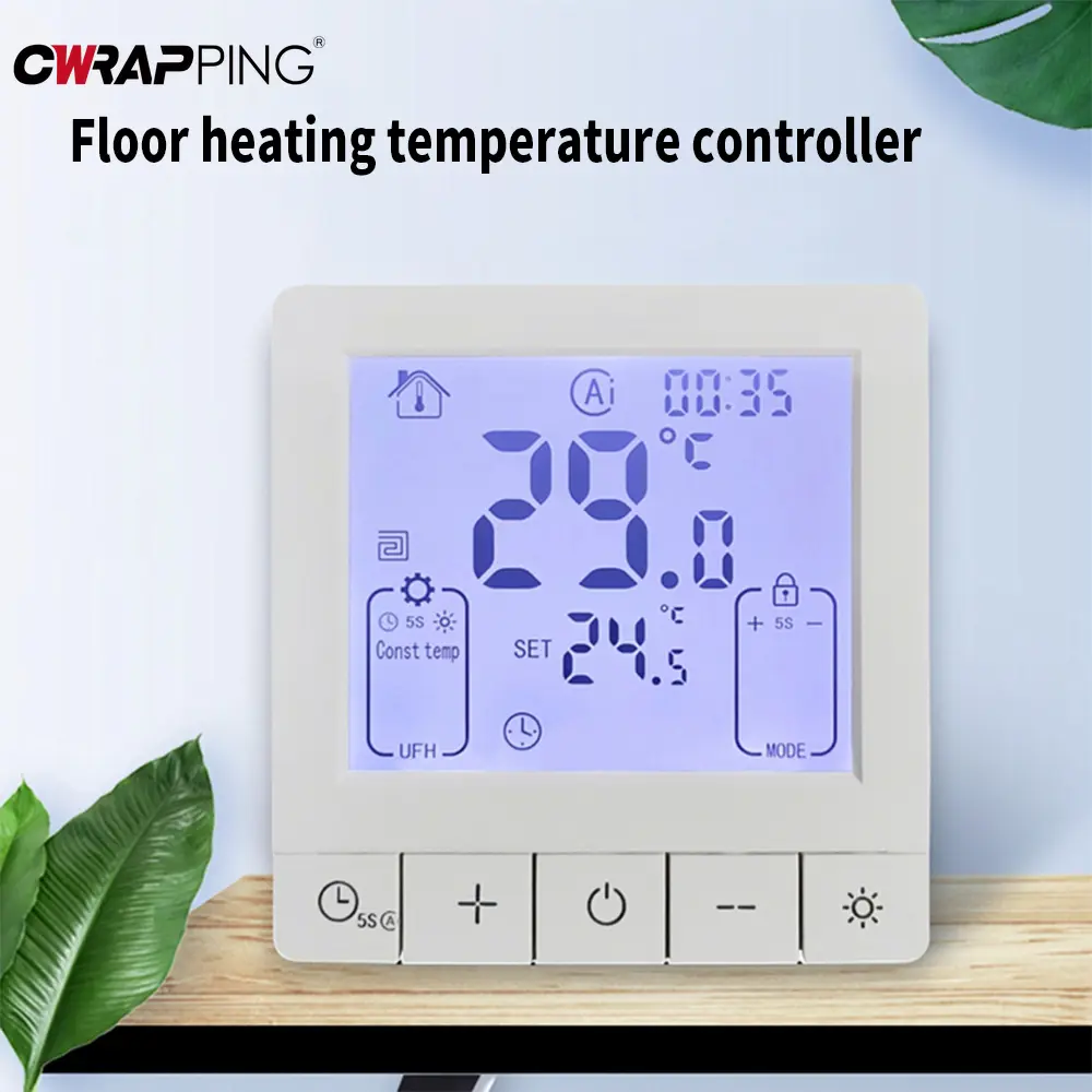 Smart WiFi Thermostat with Child Lock Backlight for Air Conditioning Water Floor Heating Home Office Intelligent Accessories