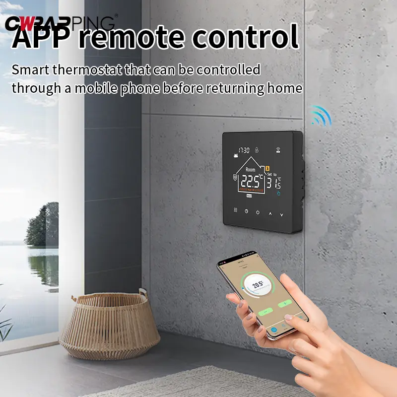 Smart WiFi Room Thermostat Colorful Screen Programmable for Heating Cooler with Switch Control Home Office Intelligent Accessory