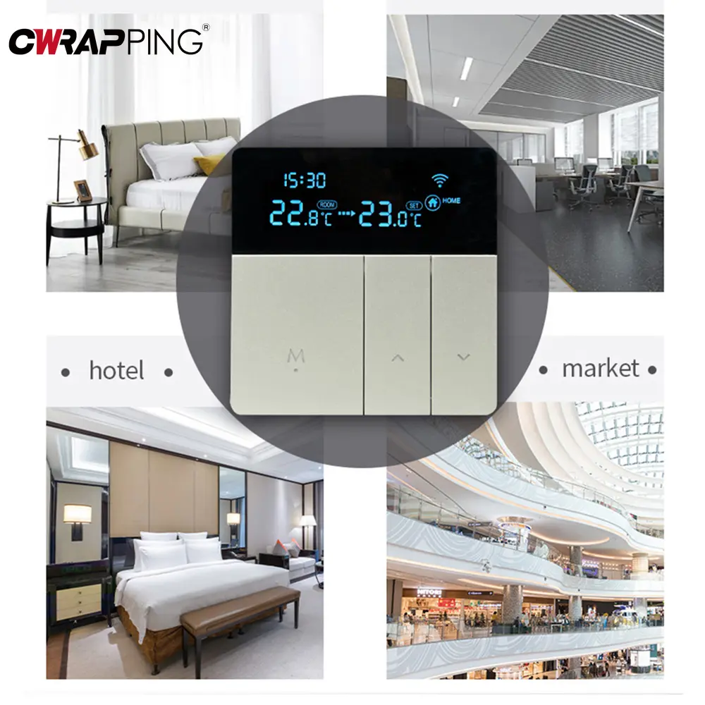 Smart WiFi Thermostat Digital Display Wired Water Floor Heating Controller with Remote Lock Home Office Smart Heating Accessory