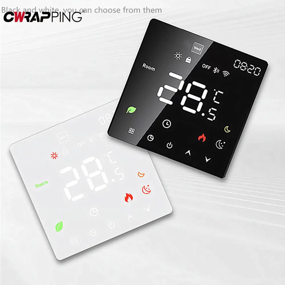Smart WiFi Thermostat Touchscreen Display Programmable for Air Conditioning Floor Heating Fan Coil Home Intelligent Accessories