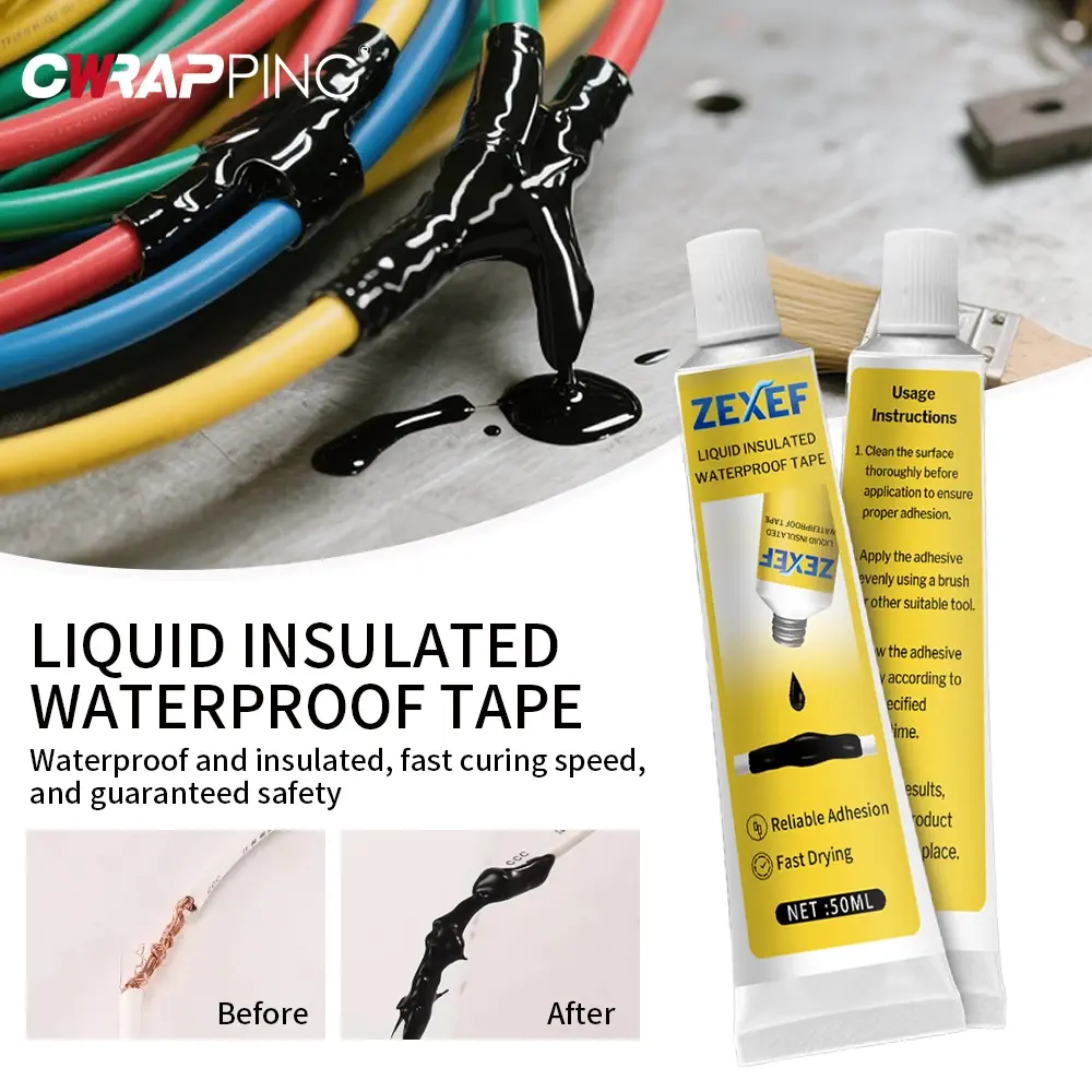 Liquid Insulating Paste Adhesive Waterproof High-Temp Resistant Sealant Coating Glue Car Motorcycle Electrical Wire Cable Repair