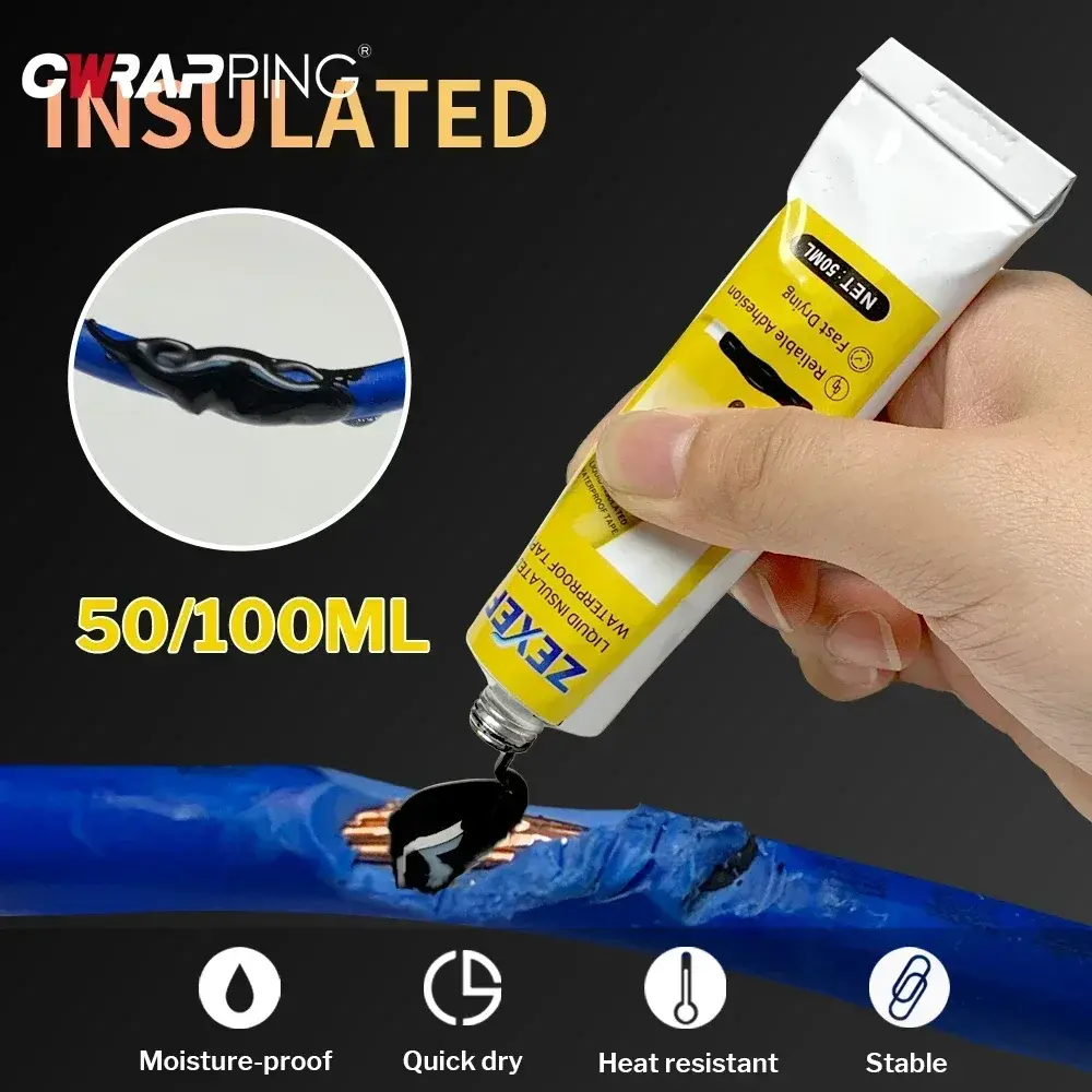 Liquid Insulating Paste Adhesive Waterproof High-Temp Resistant Sealant Coating Glue Car Motorcycle Electrical Wire Cable Repair