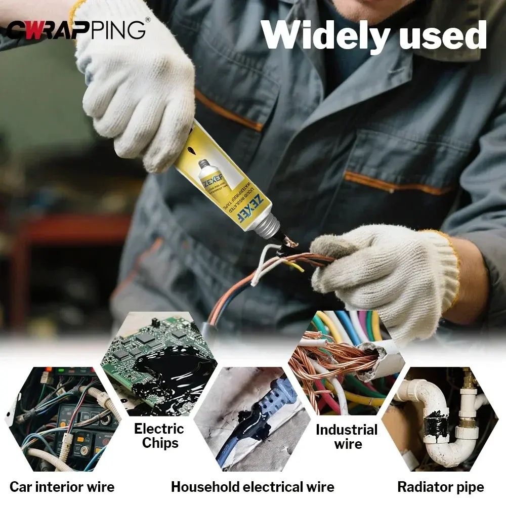Liquid Insulating Paste Adhesive Waterproof High-Temp Resistant Sealant Coating Glue Car Motorcycle Electrical Wire Cable Repair