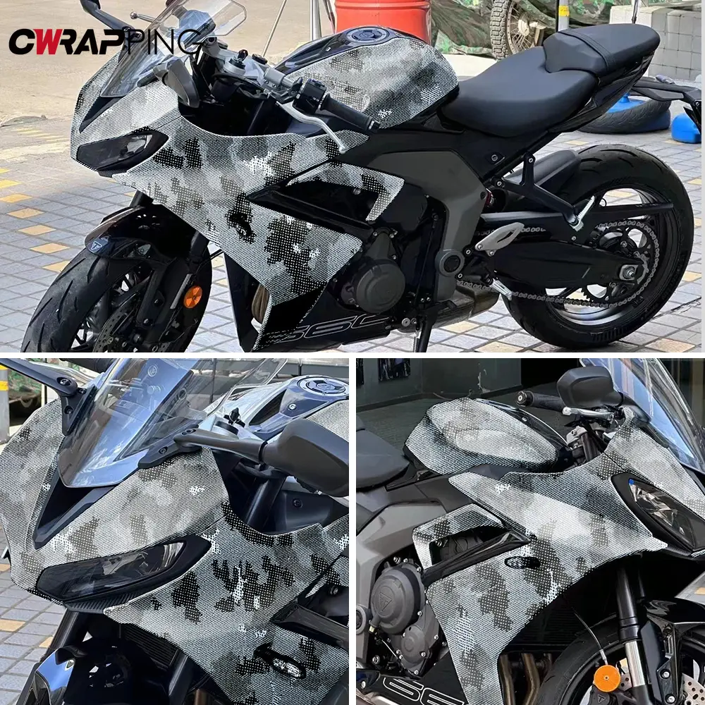 Car Sticker Vinyl Film Vehicle Supplies Self-Adhesive Film For  Auto Wrap Tool Carbon Fiber Film Novelty Motorcycle Accessories