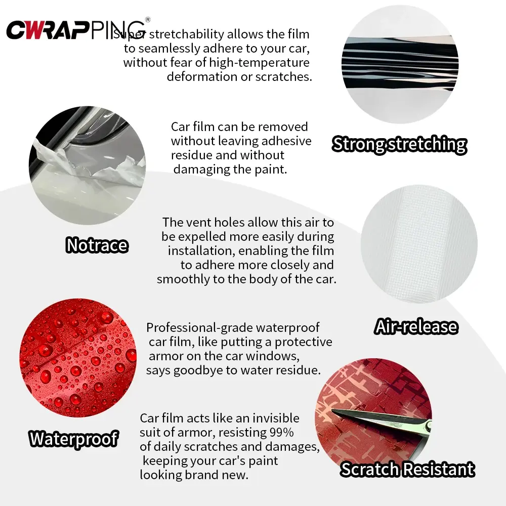 Holographic Car Wrap Vinyl Maya Pattern Waterproof Glossy Film Air Free Bubble Wrap Decal Covering Film for Cars Accessories