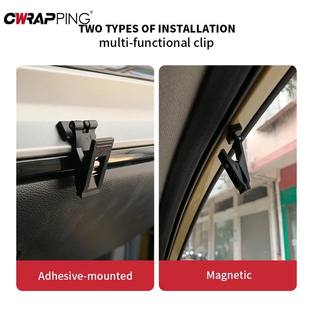 Car Storage Clip Magnetic Multifunctional Interior Dashboard Charging Cable Organizer Card Holder Towel Glasses Clip Accessories