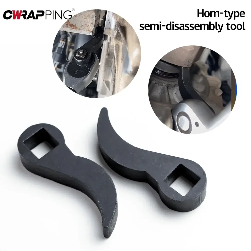 Bullhorn Leverage Remover Tool Ergonomic Heat-treated Steel Half Shaft Disassembler Angle Adapter Axle Car Repair Accessories