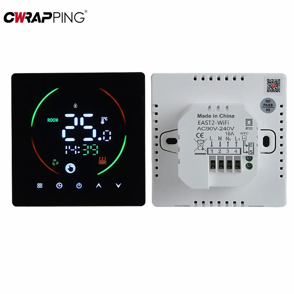 Smart WiFi Thermostat Backlight for Water Floor Heating Child Lock Battery Wired Home Living Room Bedroom Temperature Control