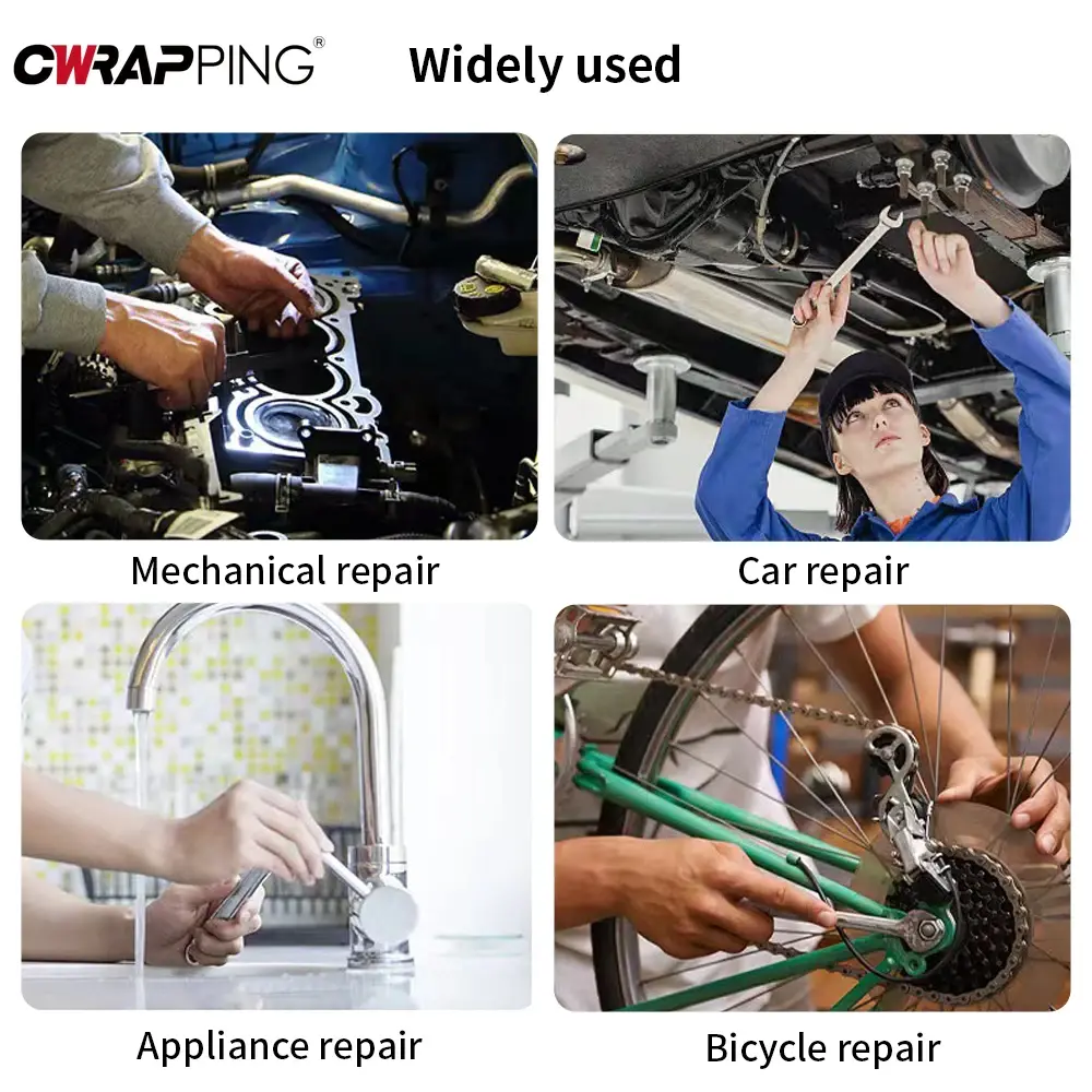 5Pcs Car Tire Repair Wrench Kit 72 Tooth Radder Double Head Adjustable Chrome Vanadium Steel Handheld for Auto Disassembly Tools