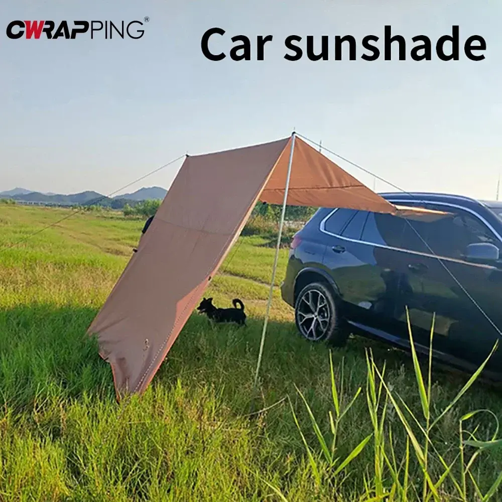 Car Shelter Shade Camping Side Anti-UV Sunshade Waterproof Auto Roof Top Tent Portable Awning Parasol Rain Canopy for Car SUV