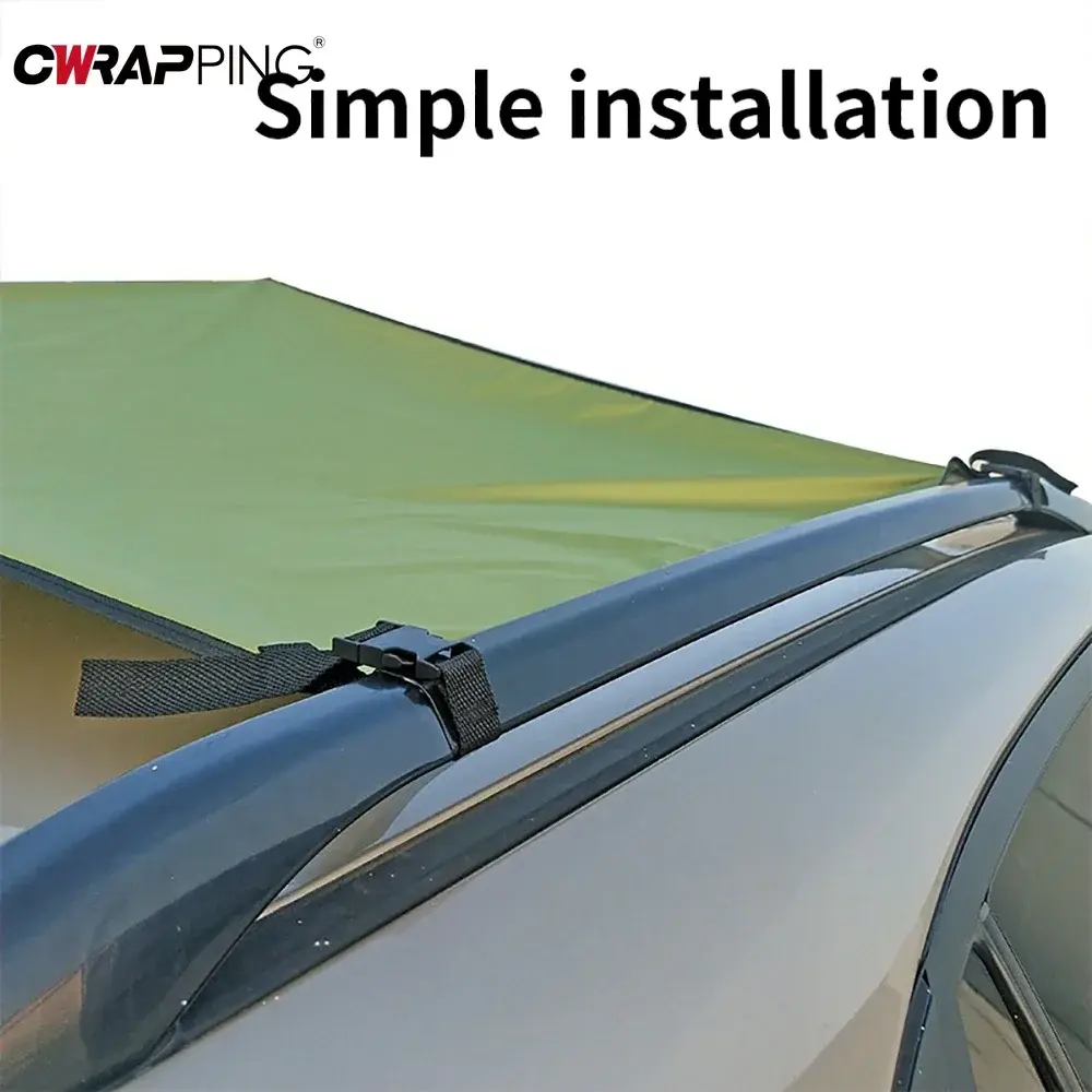 Car Shelter Shade Camping Side Anti-UV Sunshade Waterproof Auto Roof Top Tent Portable Awning Parasol Rain Canopy for Car SUV