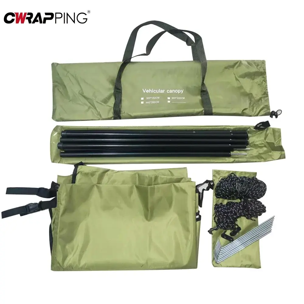 Car Shelter Shade Camping Side Anti-UV Sunshade Waterproof Auto Roof Top Tent Portable Awning Parasol Rain Canopy for Car SUV