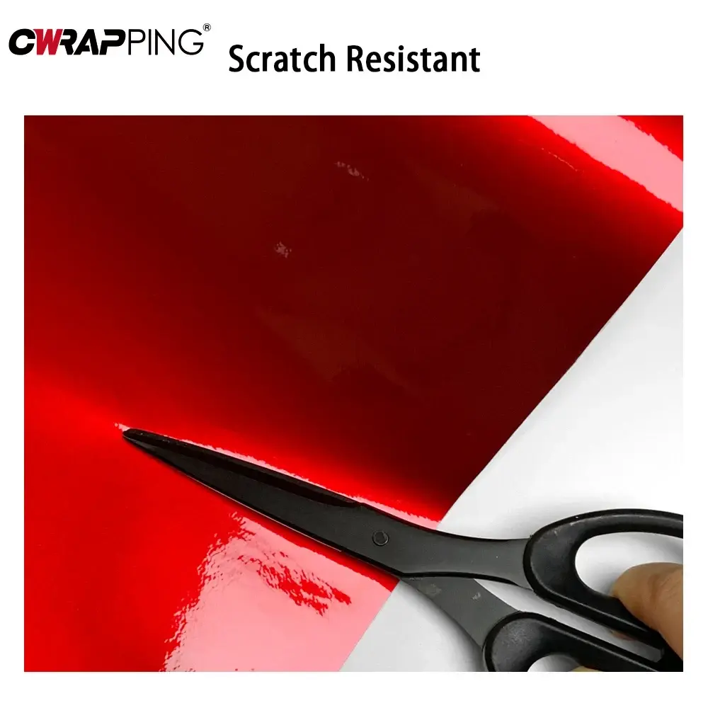 Car Stickers Auroral Red Vinyl Wrap Film Waterproof Glossy Film Scratch Resistant Auto Body Decoration Tunning Car Accessories