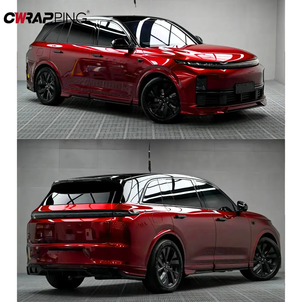 Car Stickers Auroral Red Vinyl Wrap Film Waterproof Glossy Film Scratch Resistant Auto Body Decoration Tunning Car Accessories