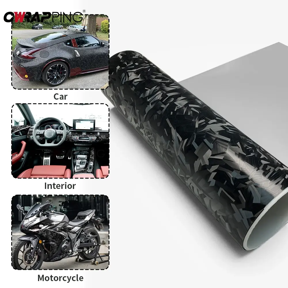 Car PET Vinyl Wrap Film Matte Black Adhesive Color Change Sticker Motorcycle Decal Cover Air Release Foil for Car Accessories