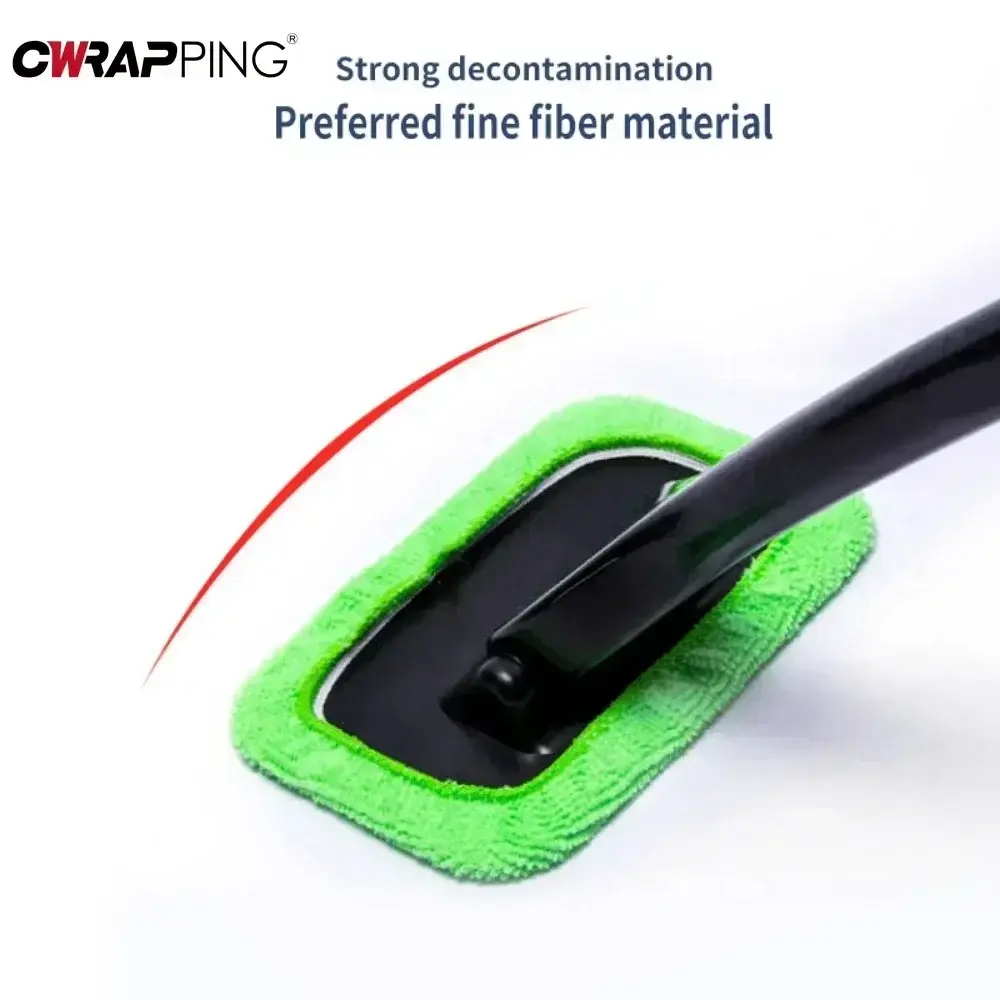Window Cleaner Brush Kit with Long Handle Windshield Cleaning Wash Tool Auto Glass Wiper Cleaning Brush Car Accessories Interior