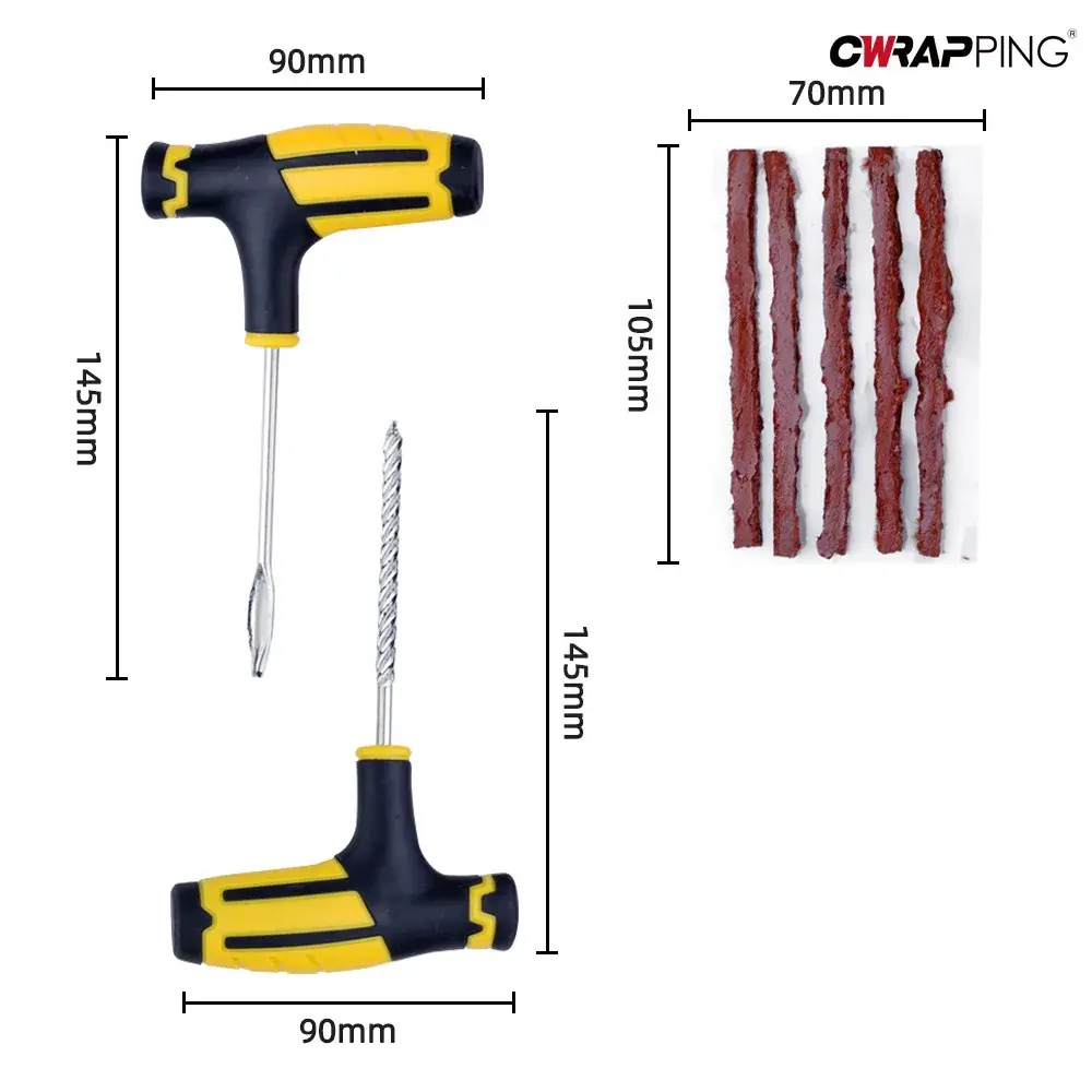 Car Tire Repair Tools Road Bicycle Bike Tubeless Tire Rubber Bacon Strip Insertion Tool Urgent Glue for Moto Auto Accessories