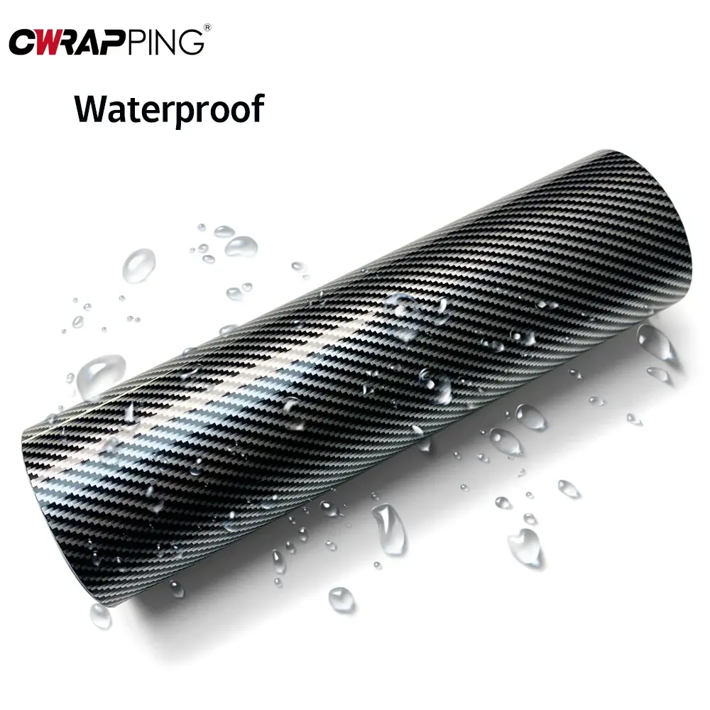 2D Carbon Fiber Vinyl Wrap Car Sticker Black Color Change Vinyl Film Car Wrap Film Adhesive Motorcycle Decal Auto Accessories