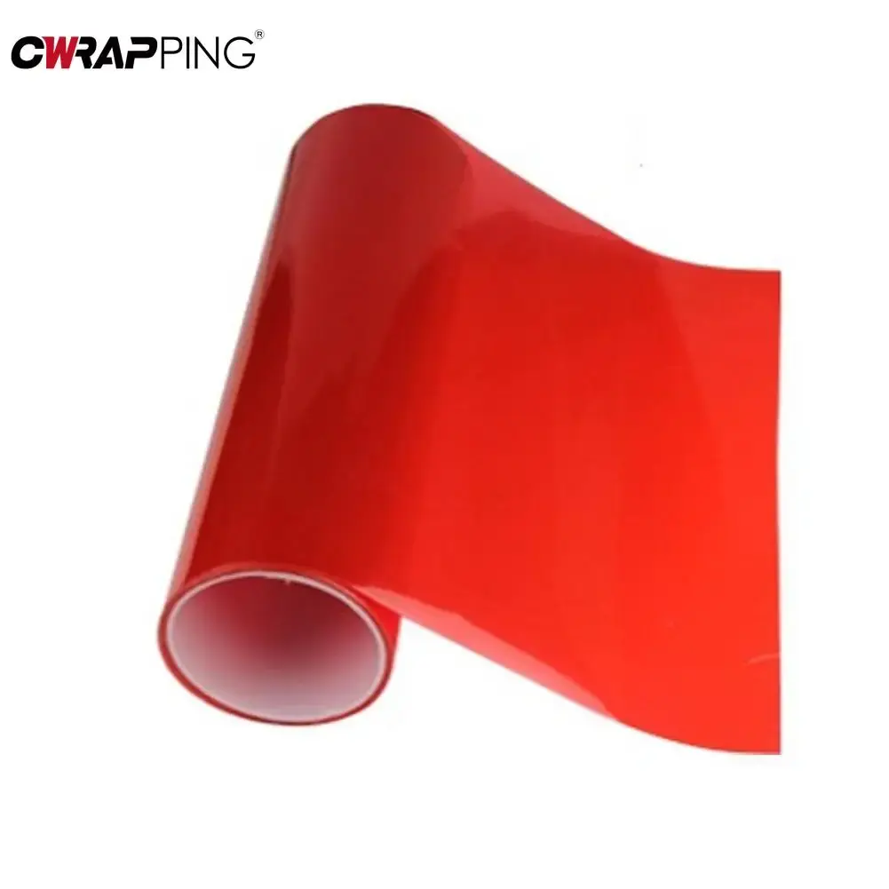 Red Car Light Headlight Taillight Tint Vinyl Film Sticker Sheet Fog Light Rear Lamp Matt Smoke Film for Tunning Car Accessories