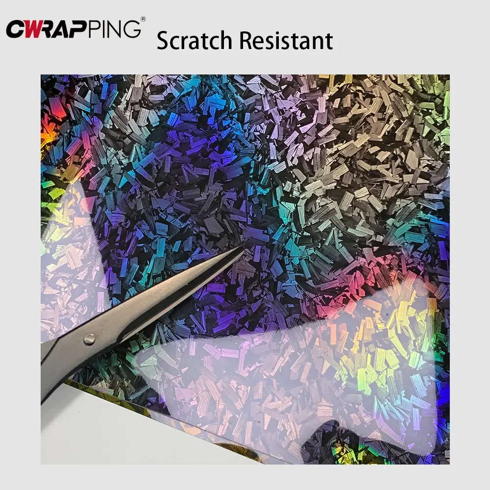 Carbon Fiber Rainbow Laser Car Stickers Forged Carbon Film Motorcycle Gold Stickers Vinyl Auto Tuning Covers for Car Accessories