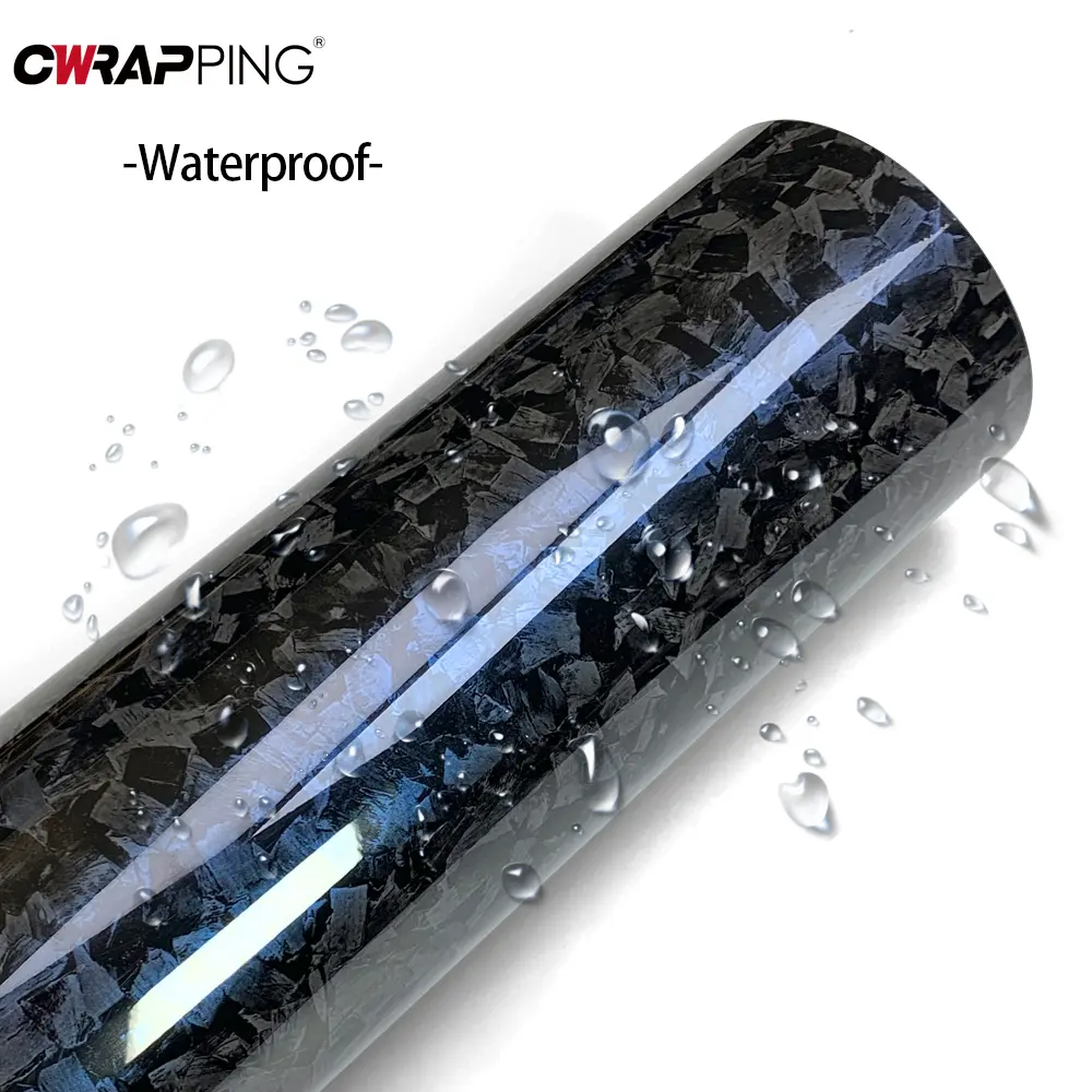 Carbon Fiber Films Grayish Blue Car Stickers Waterproof Vinyl Wrap Auto Body Decoration for Motorcycle Tunning Car Accessories